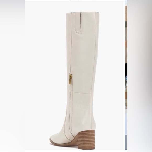 Vince Camuto Elegant Cream Knee-High Women's Boots wide calf size 7 - Picture 2 of 7